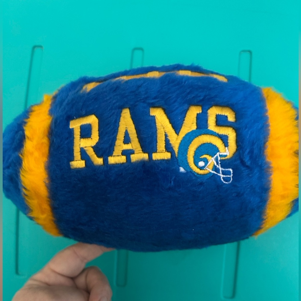 NFL St. Louis Rams Rare Team Plush Football In Blue and Yellow